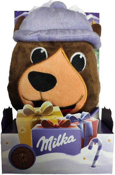 Милка XMAS Плюшевая игрушка(медвежонок) + Шоколад 98 гр. (Швейцария)