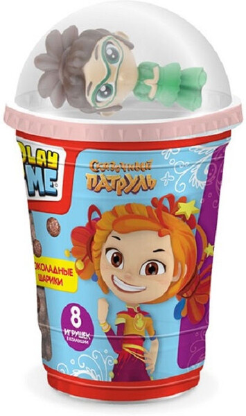 Конфеты PLAY ME СКАЗОЧНЫЙ ПАТРУЛЬ шоколадные шарики с игрушкой, 6шт по 50гр