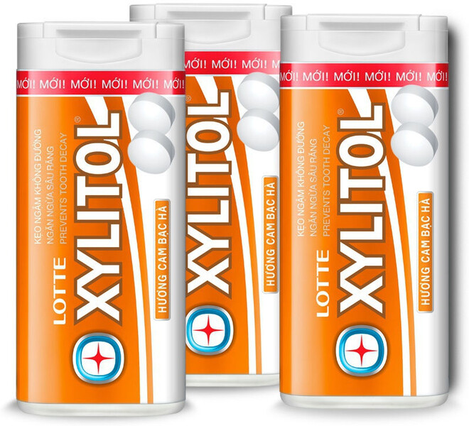 Набор Драже с ксилитом Lotte Xylitol Tablet Orange Mint со вкусом апельсина, 20,88 гр