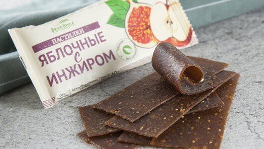 Пастилки яблочные ВкусВилл с инжиром 40 г