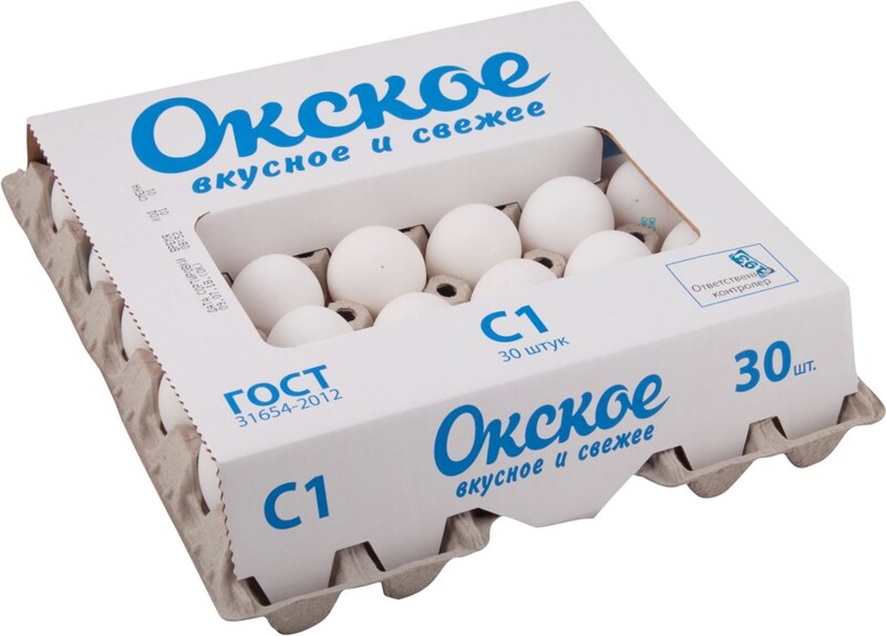 Яйца куриные «Окское» столовое С1, 30 шт