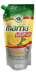 Средство Mama Ultimate Лимон для мытья посуды 600 мл