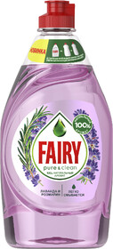 Средство Fairy Pure & Clean лаванда и розмарин для мытья посуды 450 мл