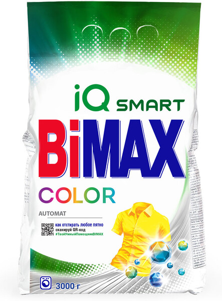 Стиральный порошок Bimax Color для цветного белья автомат 3 кг