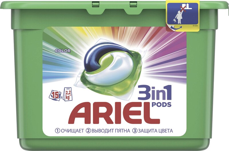 Гель-капсулы Ariel Color and Style 15 шт