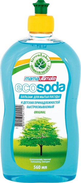 Бальзам для мытья посуды и детских принадлежностей MamaUltimate Ecosoda быстросмываемый, 560 мл