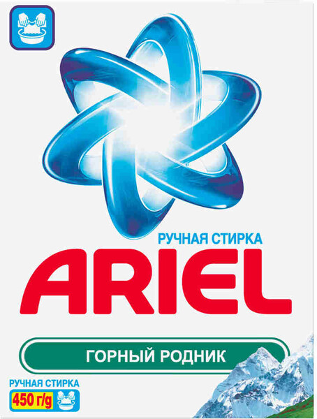 Стиральный порошок Ariel Горный родник для ручной стирки для белого белья 450 г