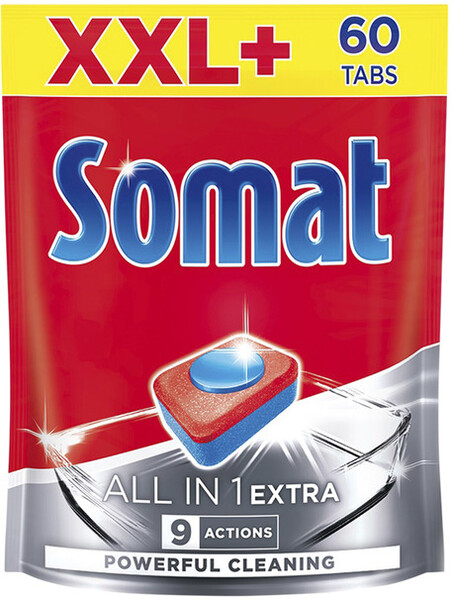 Таблетки для посудомоечной машины SOMAT All in 1 Extra, 60шт Германия, 60 шт