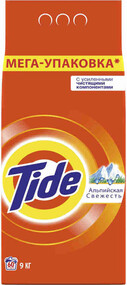 Стиральный порошок Tide Альпийская свежесть для белого белья автомат 9 кг