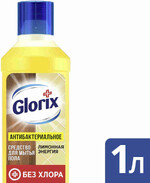 Средство для мытья пола Glorix Лимонная энергия антибактериальное жидкое 1 л