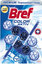 Средство чистящее для унитаза Bref Color Aktiv с хлор-компонентом 2 штуки по 50 г