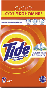 Порошок стиральный TIDE автомат Альпийская свежесть, 6кг