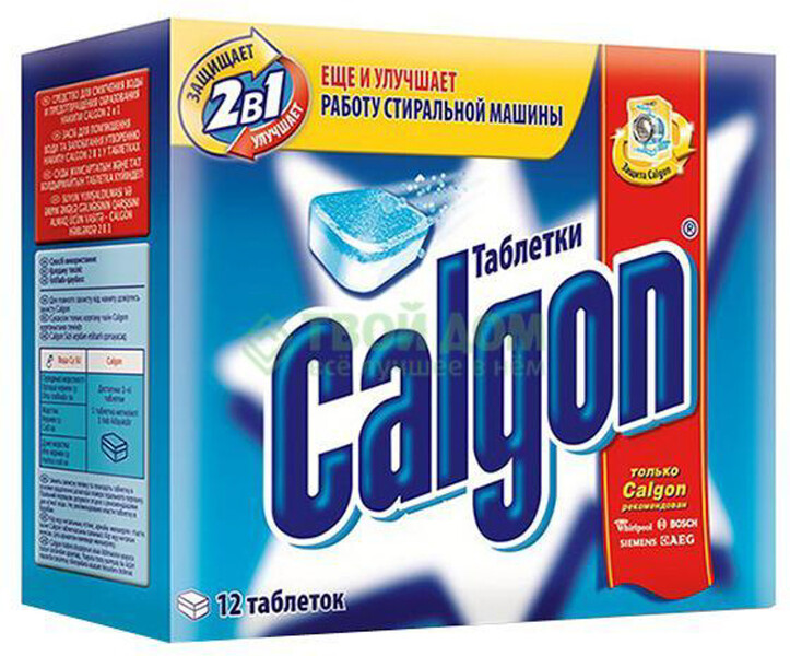 Таблетки Calgon 2в1 для смягчения воды и предотвращения образования накипи 12 шт