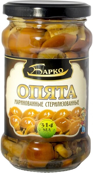 Грибы Барко маринованные стерилизнные , 314 гр, стекло