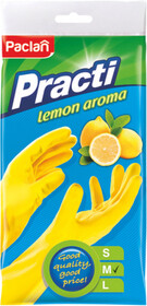 Перчатки резиновые Paclan с ароматом лимона, размер ассортименте