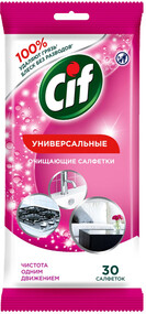 Влажные салфетки Cif универсальные для очищения поверхностей 30 штук