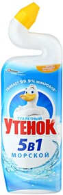 Средство чистящее для унитаза Туалетный утенок Морской 5 в 1 гель 500 мл