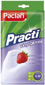 Перчатки Paclan Practi виниловые 10 шт, размер ассортименте