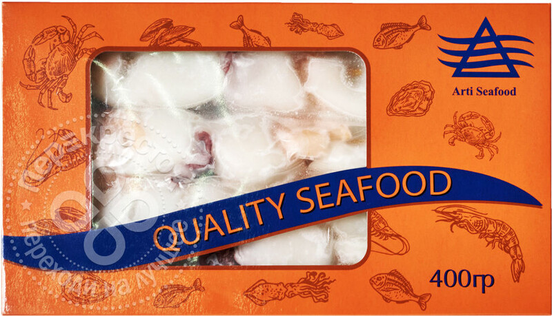 Шашлык из морепродуктов  Seafood Line из креветки мини-кальмара мини-каракатица и щупальца кальмара 400г