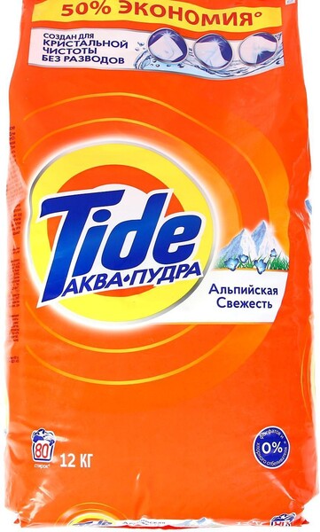 Стиральный порошок Tide Автомат Альпийская свежесть 80 стирок, 12 кг