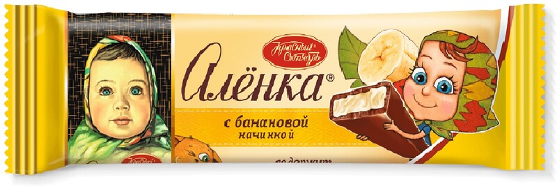 Шоколад Алёнка с банановой начинкой, Красный Октябрь, 45 гр.