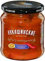 Рагу овощное Лукашинские закуски по-домашнему с баклажанами и чесноком, 450г