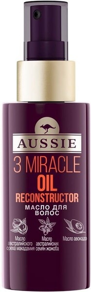 Масло для волос AUSSIE 3 Miracle Oil Reconstruction, 100мл Франция, 100 мл