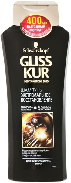 Шампунь для волос GLISS KUR Экстремальное восстановление, 400мл Россия, 400 мл