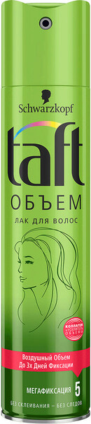 Лак для тонких волос TAFT Воздушный объем, сверхсильная фиксация, 225мл Россия, 225 мл