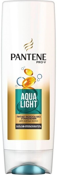 Бальзам-ополаскиватель Aqua Light для тонких склонных к жирности волос, Pantene, 360 мл, Румыния