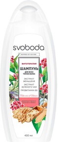 Шампунь для волос Svoboda Женьшень зеленый чай, 430 мл