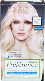 Краска для волос Loreal Paris Platinum Preference Платина ультраблонд