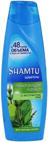 Шампунь для волос SHAMTU Глубокое очищение и свежесть с экстрактами трав, 360мл Россия, 360 мл