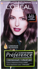 Краска для волос L'Oreal Paris Preference глубокий светло-каштановый тон 5.21
