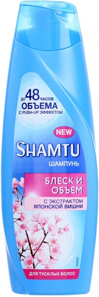Шампунь для волос SHAMTU Блеск и объем с экстрактом японской вишни, 360мл Россия, 360 мл