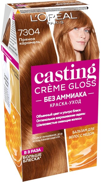 Краска для волос L'Oreal Casting Crème Gloss 7304 Пряная карамель