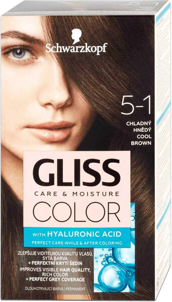 Краска для волос GLISS KUR 5–1 Холодный каштановый, 165мл Россия, 165 мл