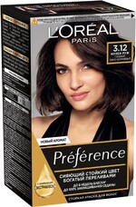 Краска для волос Loreal Paris Preference 3.12 Мулен Руж Глубокий темно-коричневый
