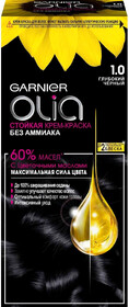 Краска для волос GARNIER Olia 1.0 Глубокий черный, без аммиака, 245г Бельгия, 245 г