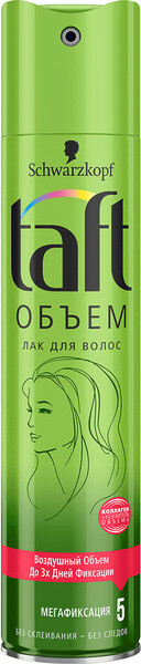 Лак для волос TAFT Воздушный объем, мегафиксация, 225мл Россия, 225 мл