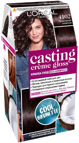Краска-уход для волос L'Oreal Paris Casting Creme Gloss Холодный каштан тон 4102, 180 мл
