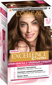 Краска д/волос Excellence 4.3 Золотой Каштан