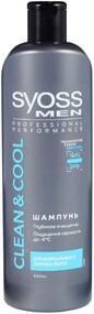 Шампунь для нормальных и жирных волос мужской SYOSS Men Clean&Cool, 450мл Россия, 450 мл