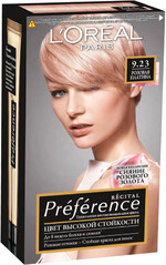 Краска для волос Loreal Paris Preference 9.23 Розовая платина Очень светло-русый розово-перламутровый