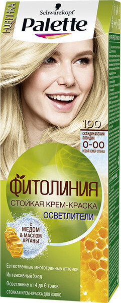 PALETTE Краска для волос ФИТОЛИНИЯ оттенок 100 Скандинавский блондин, 110 мл