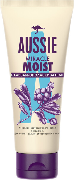 Бальзам-ополаскиватель для сухих волос AUSSIE Miracle Moist, 200мл Франция, 200 мл