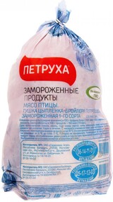 Тушка цыпленка-бройлера Петруха замороженная в пакете, вес