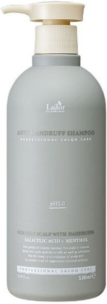 La'dor Слабокислотный шампунь против перхоти Anti Dandruff Shampoo 530 мл