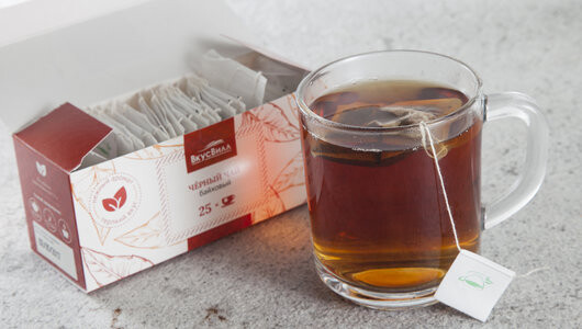 Чай черный байховый в пакетиках