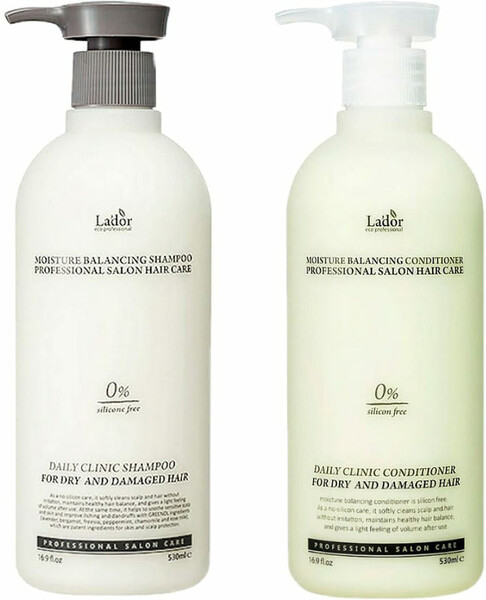 Lador Шампунь и Кондиционер для волос безсиликоновый Moisture Balancing 530мл
